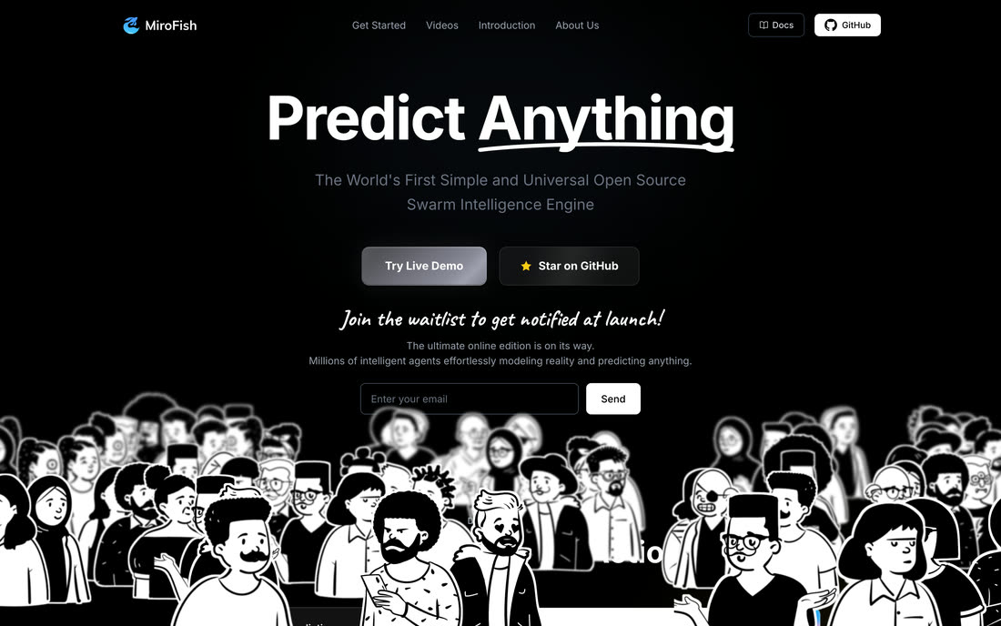 MiroFish open-source repository landing page